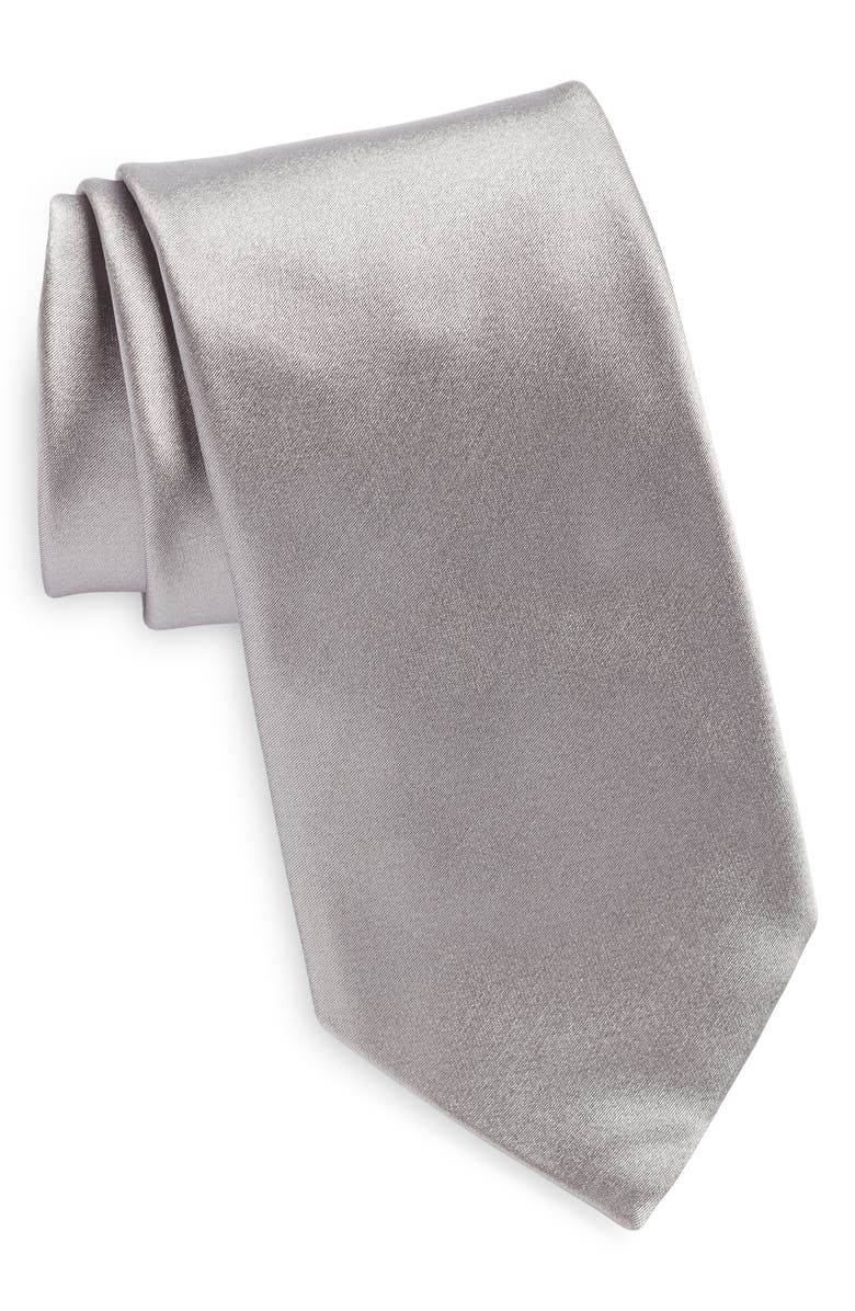 ZEGNA TIES Silk Satin Tie, Main, color, 