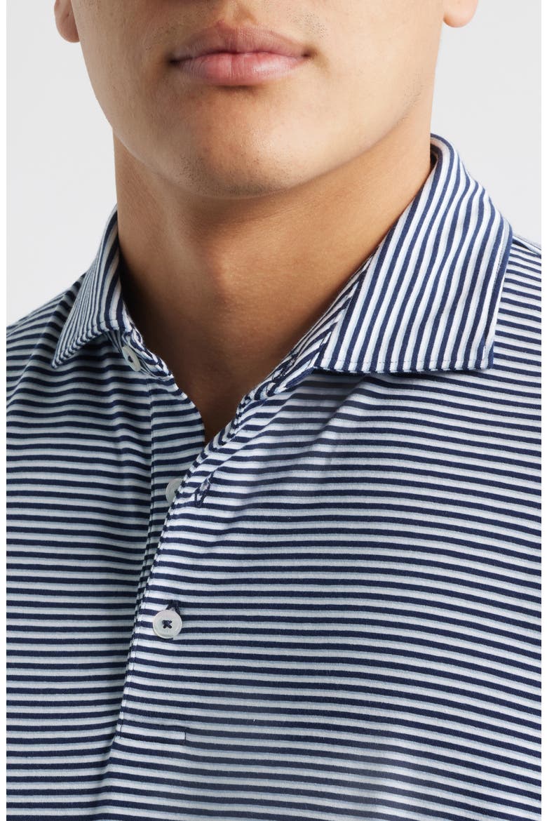 Crown Stripe Relaxed Fit Cotton Polo, Alternate, color, NAVY