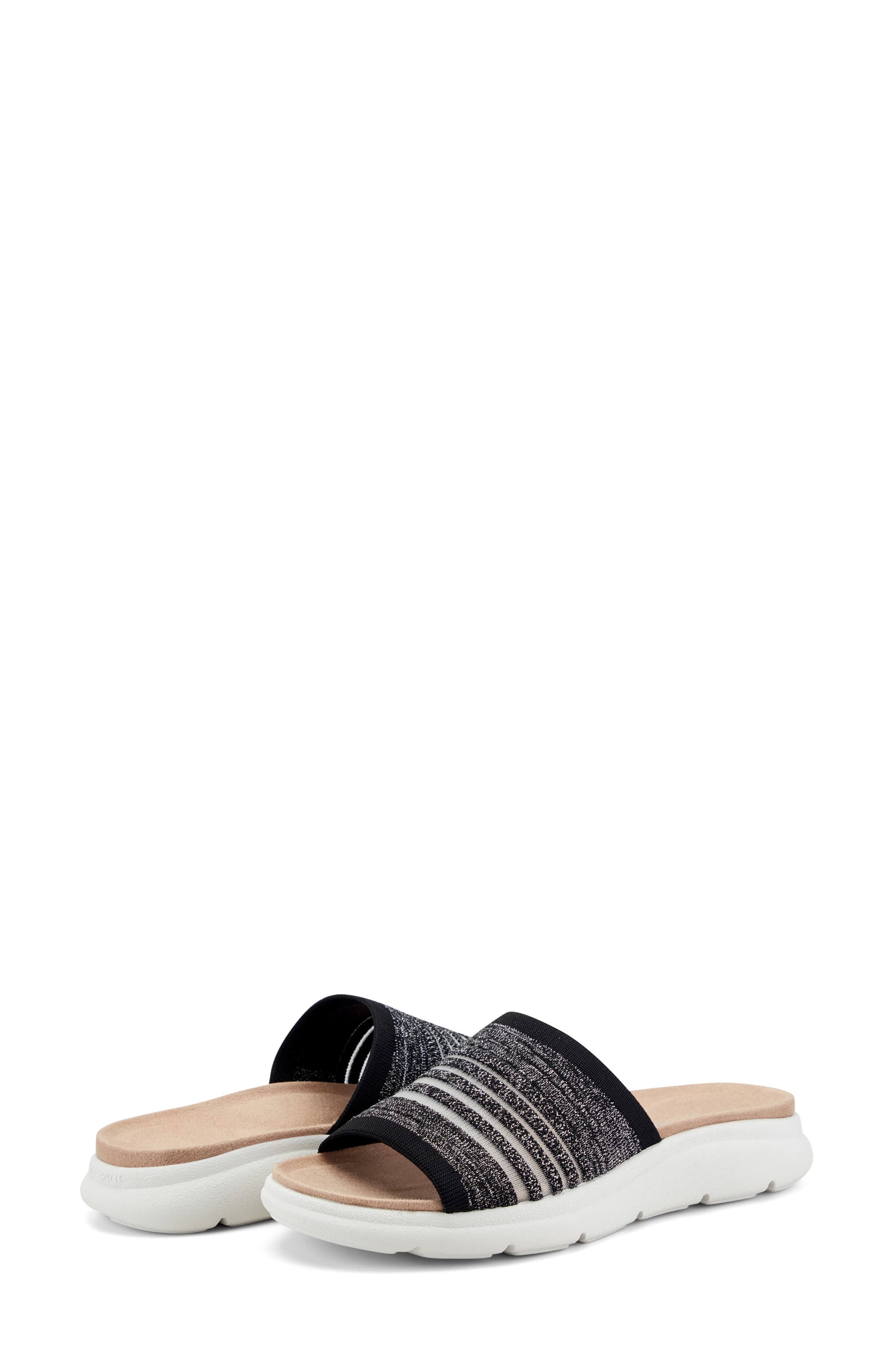 Alison Slide Sandal, Alternate, color, BLACK