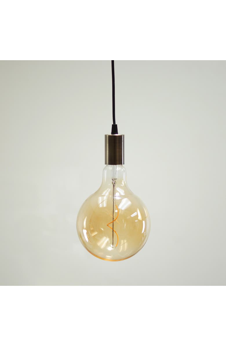VIP Home and Garden Hanging Pendant Light Decorative Glass Bulb, Alternate, color, Black