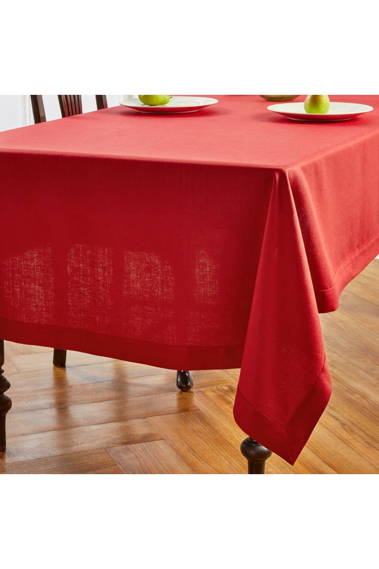 Linen Tablecloth - Diana, Alternate, color, Cherry