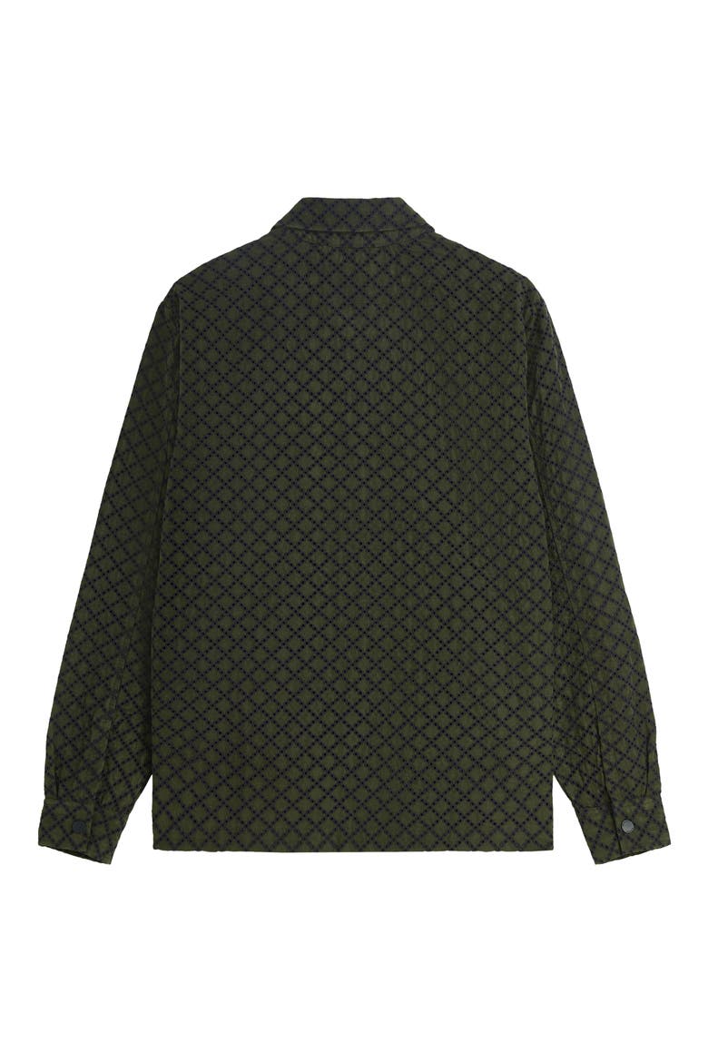 Broderie Anglaise Coach Jacket, Alternate, color, FOREST NIGHT