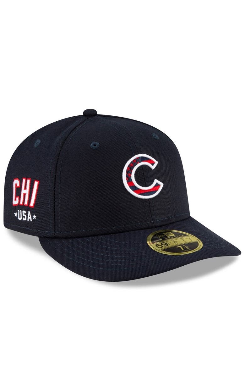 New Era Men's New Era Navy Chicago Cubs 4th of July On-Field Low Profile 59FIFTY Fitted Hat, Main, color, 
