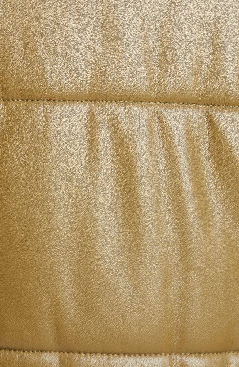 Nanushka Vegan Leather Puffer Vest, Alternate, color,