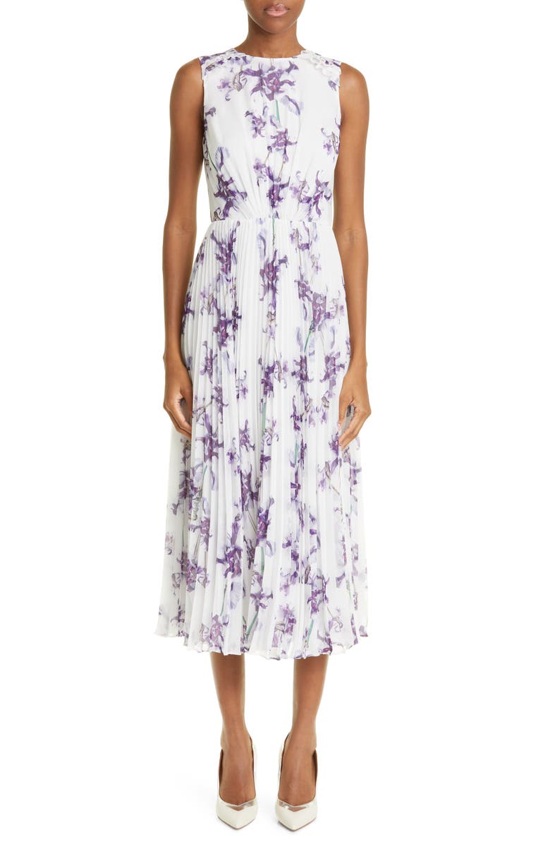 Jason Wu Collection Floral Pleated Midi Dress, Main, color,