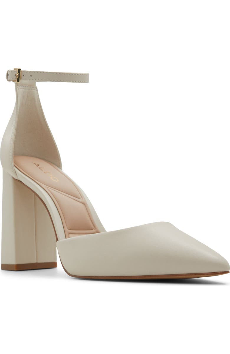 ALDO Millgate Block Heel Pointed Toe Sandal, Main, color, Other White