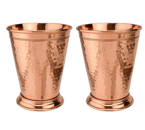 Hammered Copper 12 Ounce Mint Julep Cup - Set of 2