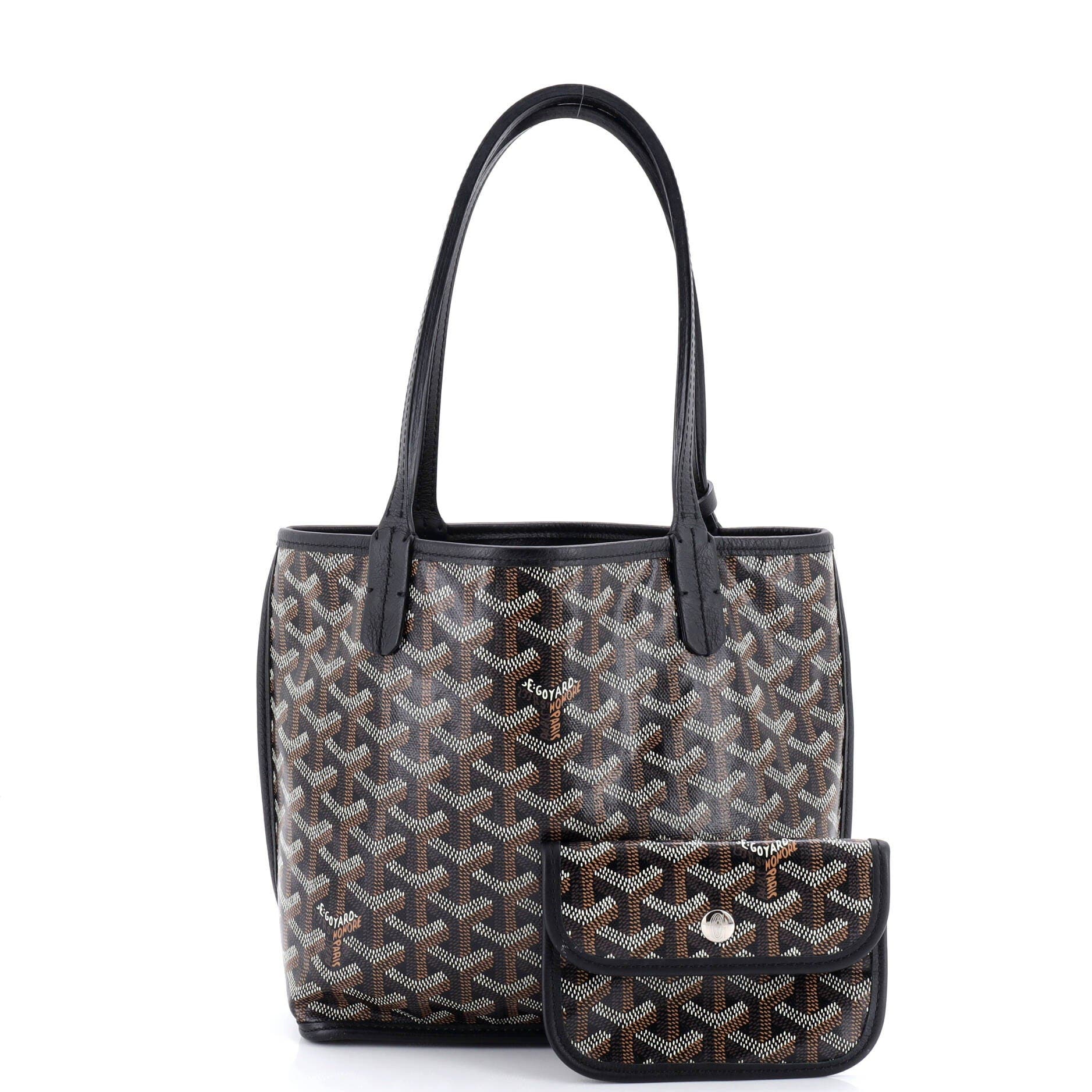 Pre-Owned Goyard Anjou Reversible Tote Coated Canvas Mini, Alternate, color, 
