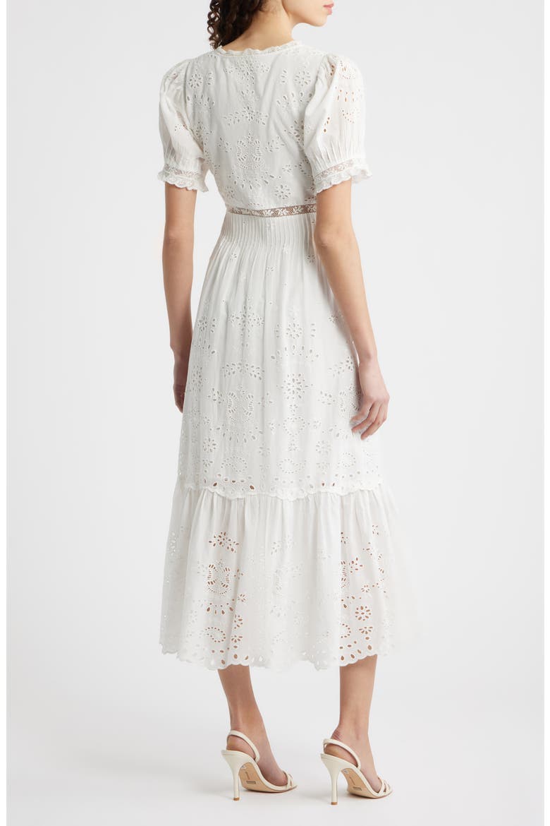 Tarragon Eyelet Lace Maxi Dress, Alternate, color, WHITE