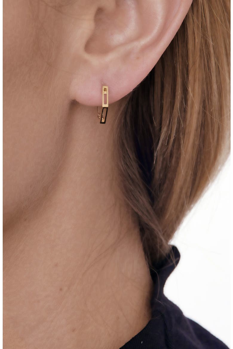 Hexagonal Split Hoop Earrings, Alternate, color, YELLOW GOLD
