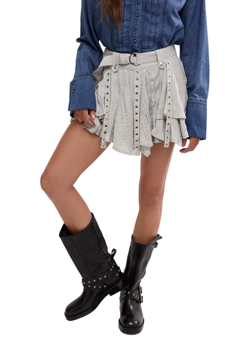 Rue Grommet Miniskirt, Main, color, PUMICE STONE