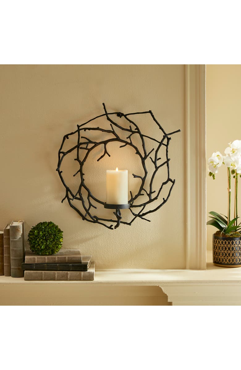 Napa Home & Garden Branch Wall Candleholder, Alternate, color, Black
