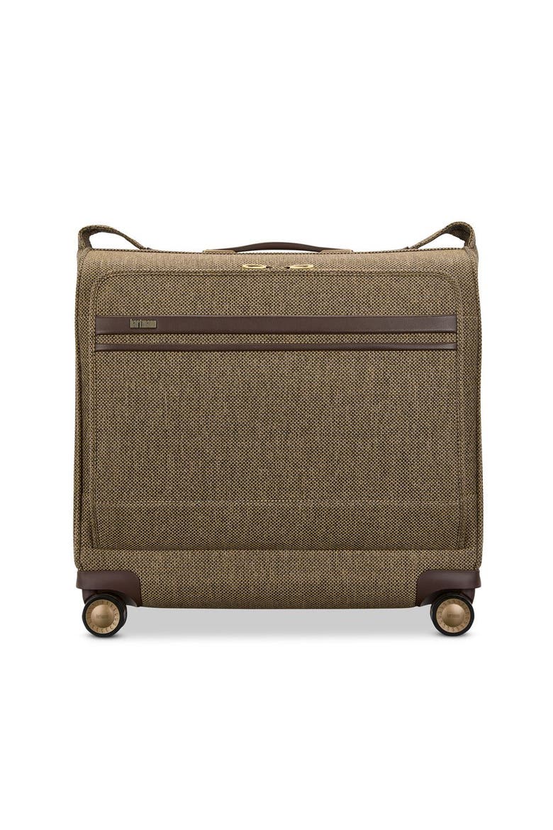 Tweed Spinner Garment Bag, Main, color, Tweed/Natural Leather