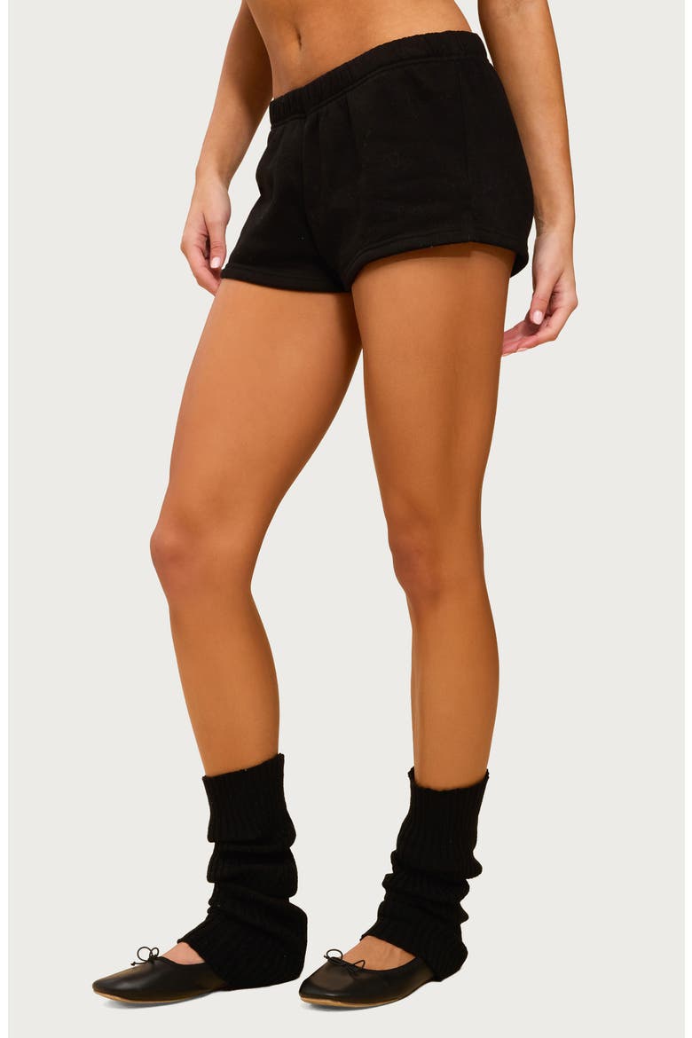 Bronte Fleece Sweat Shorts, Alternate, color, BLACK