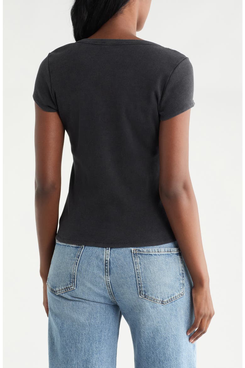 Rhinestone Trim T-Shirt, Alternate, color, BLACK