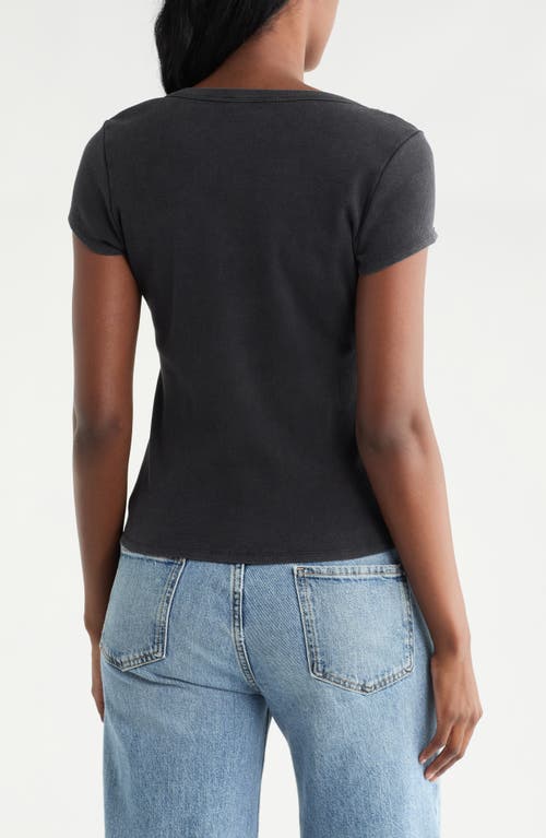 Cyrus Rhinestone Trim T-shirt In Black
