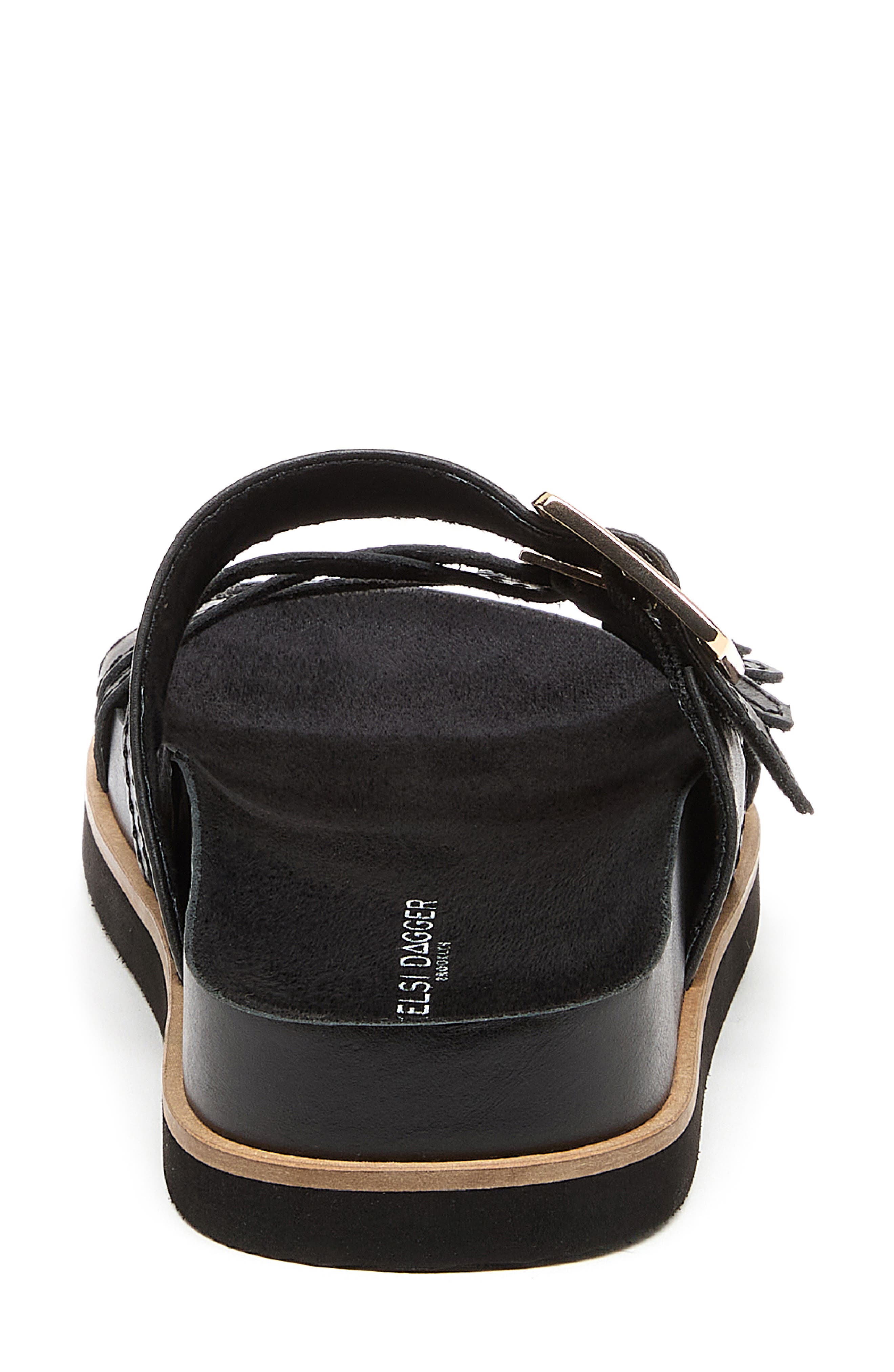 Kelsi Dagger Brooklyn Stella Buckle Slide Sandal, Alternate, color, Black