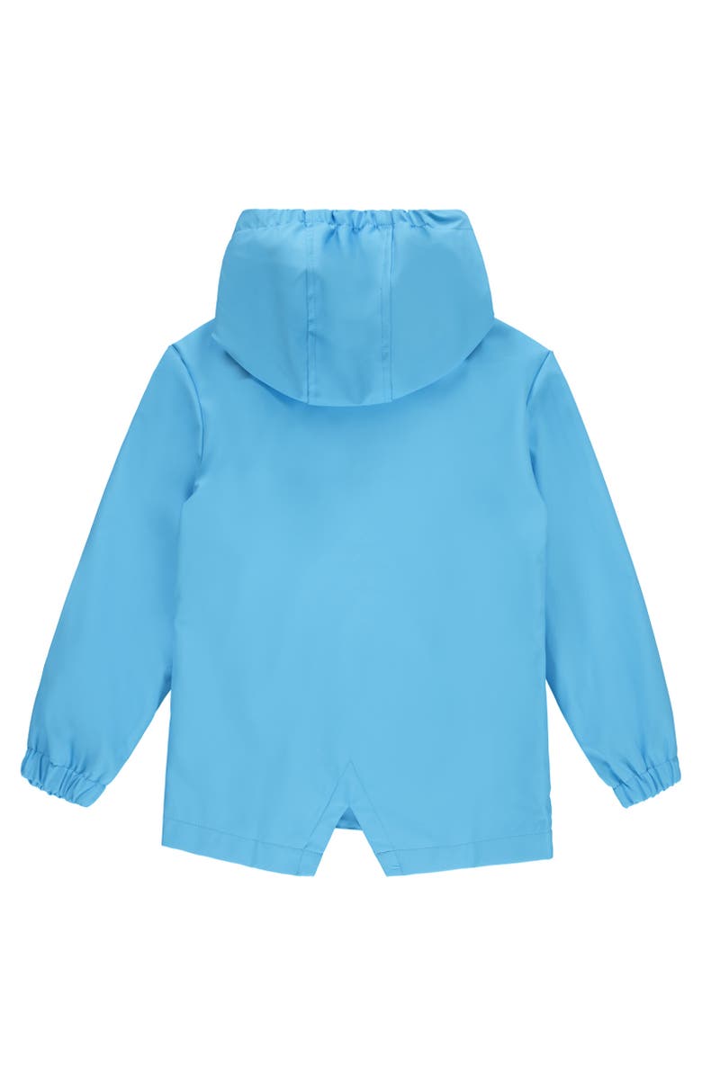 Disney Lilo & Stitch Girls' Hooded Zip-Up Rain Jacket, Alternate, color, Stitch Cloud Blue
