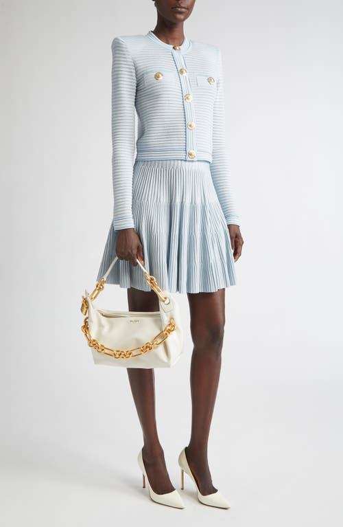 Balmain Textured Knit Flared Skirt