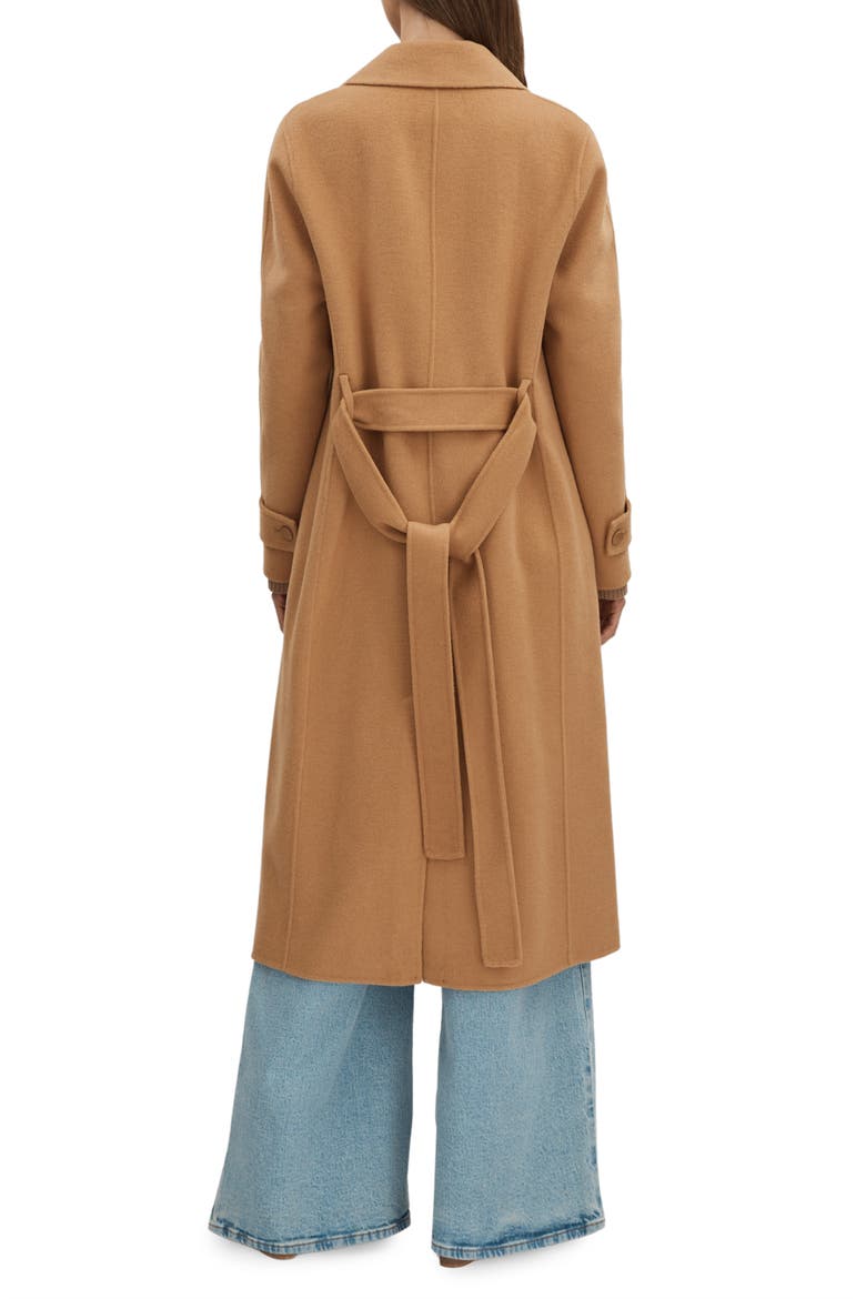 Emile Belted Wool Blend Coat, Alternate, color, CAMEL
