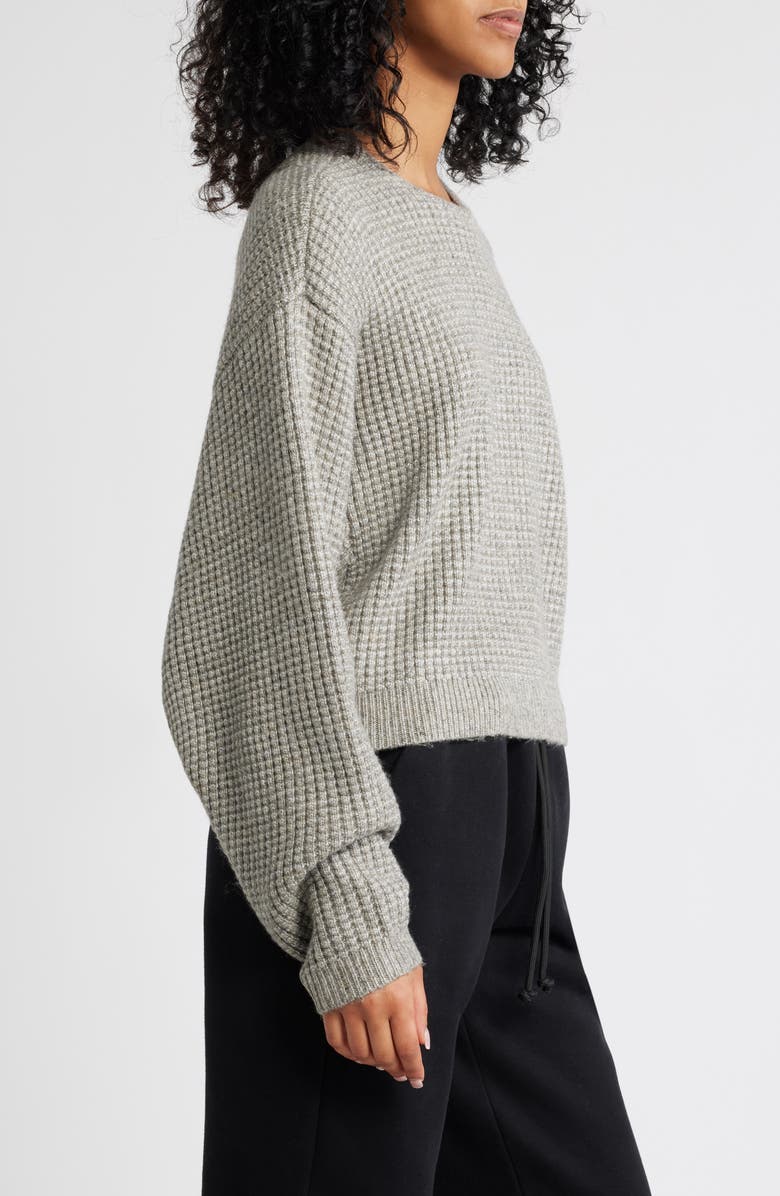 Fear of God Essentials Heavy Waffle Knit Crop Sweater, Alternate, color,