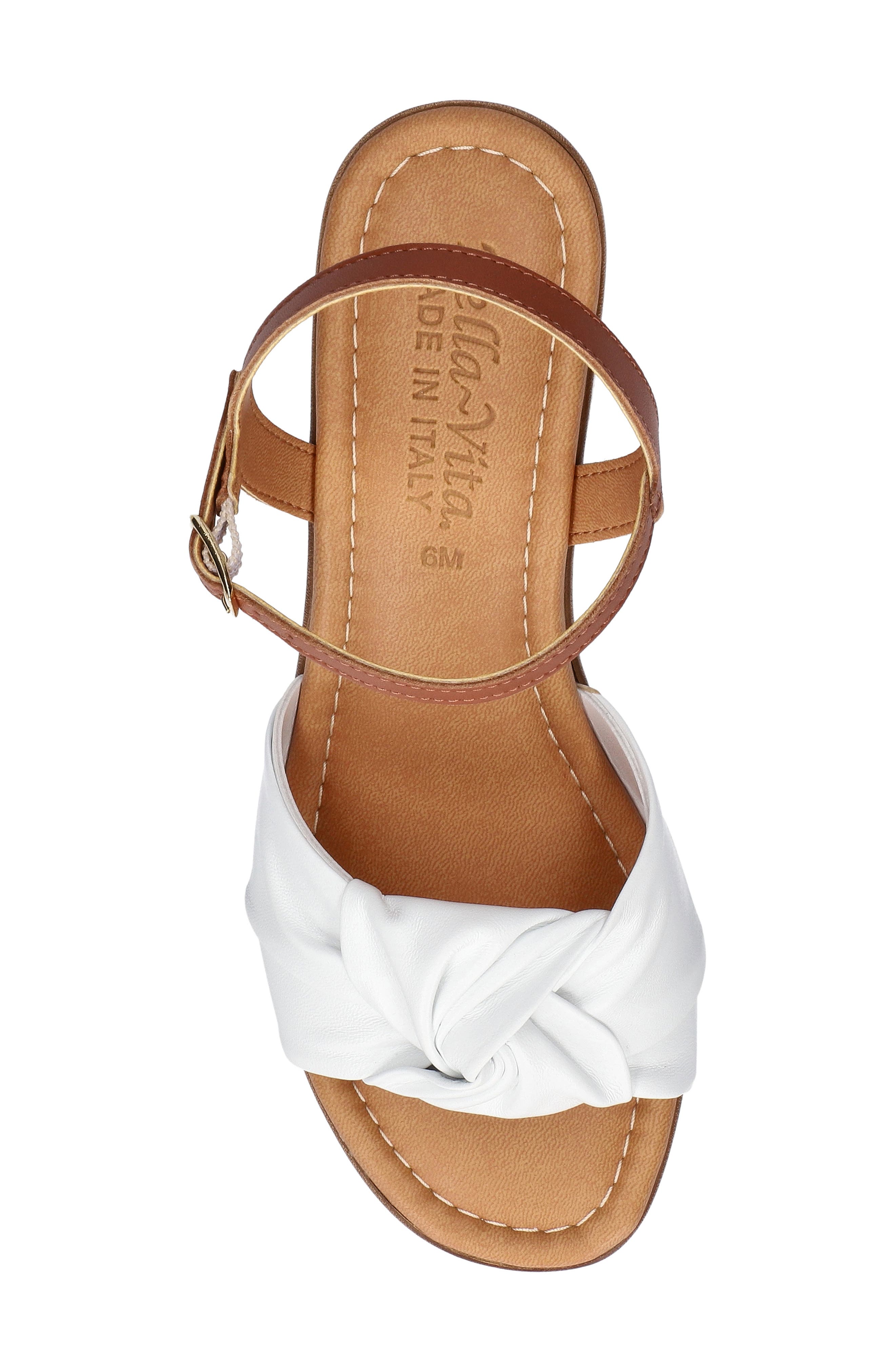 Ave-Italy Ankle Strap Sandal, Alternate, color, WHITE
