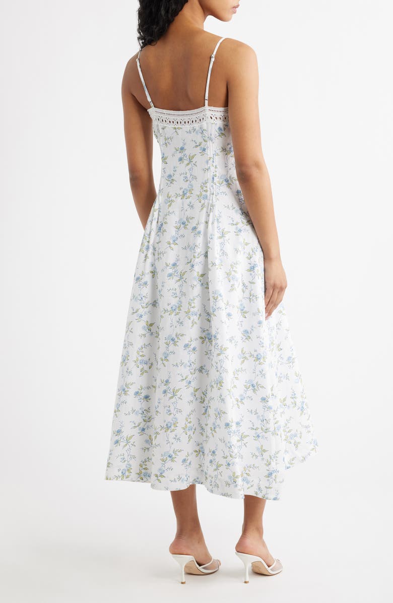 Reformation Pomona Sleeveless Linen Midi Dress, Alternate, color, Nostalgia