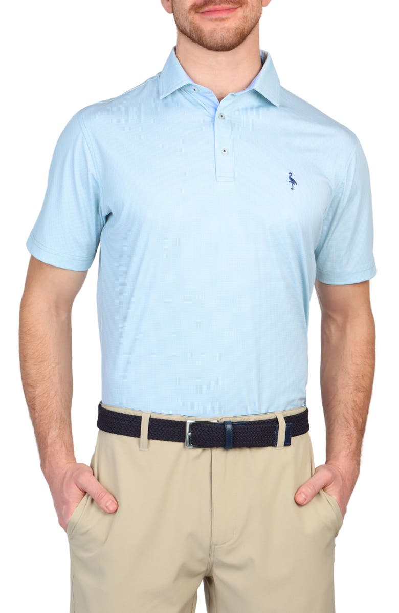 TailorByrd Mini Houndstooth Performance Polo, Alternate, color, Dove White