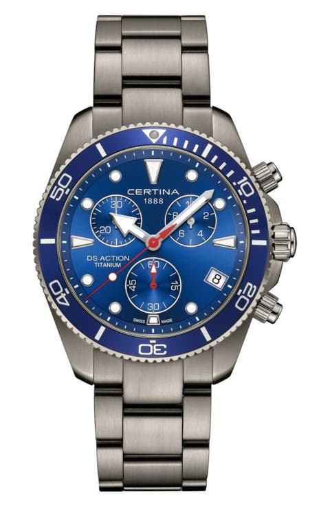 DS Action Chronograph Swiss Quartz Bracelet Watch, 42mm