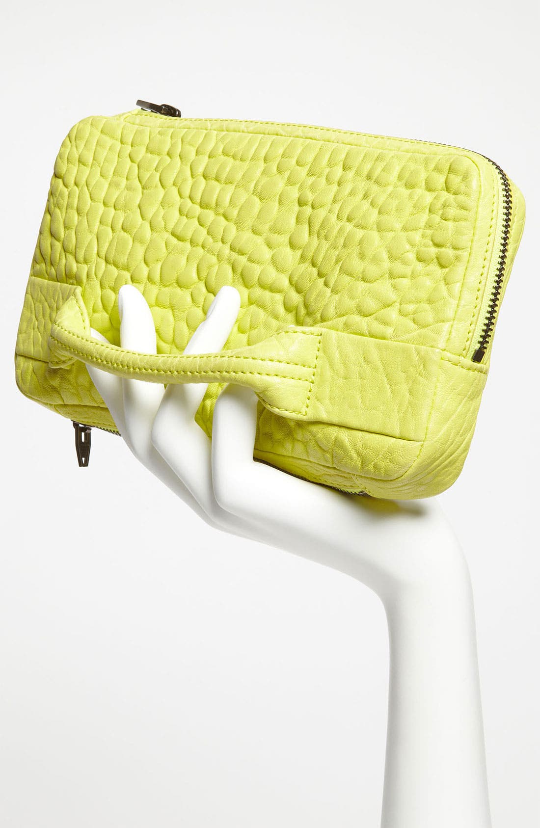 'Dumbo' Leather Clutch, Alternate, color, ACID