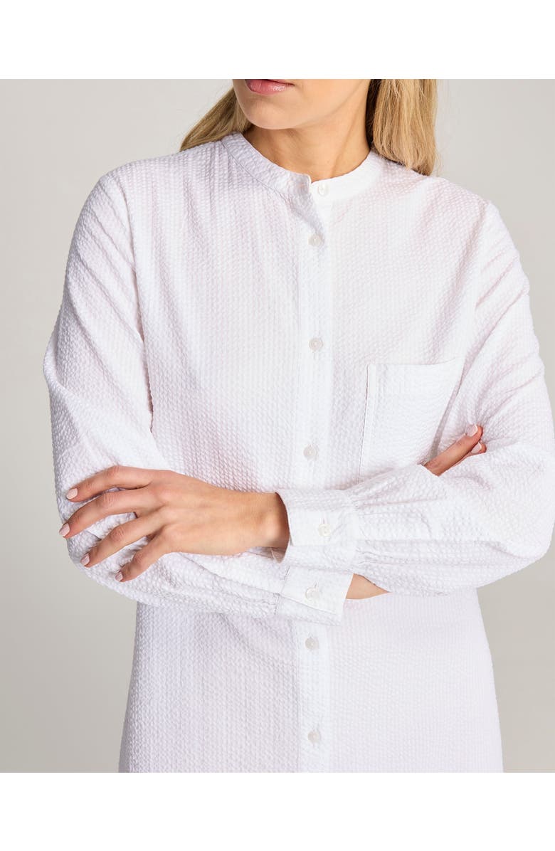Nudea The Seersucker Shirt Dress, Alternate, color, White