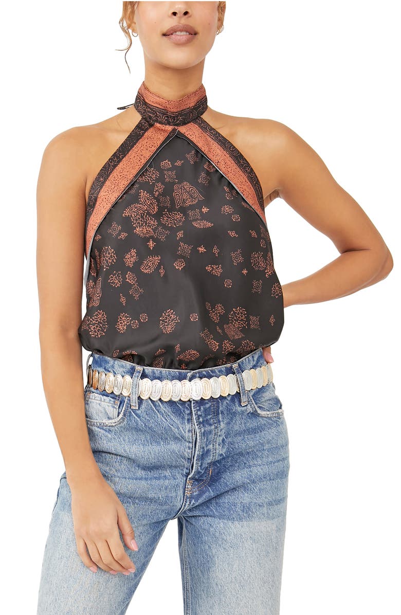 Free People 1 Thing Halter Neck Bodysuit, Main, color, 