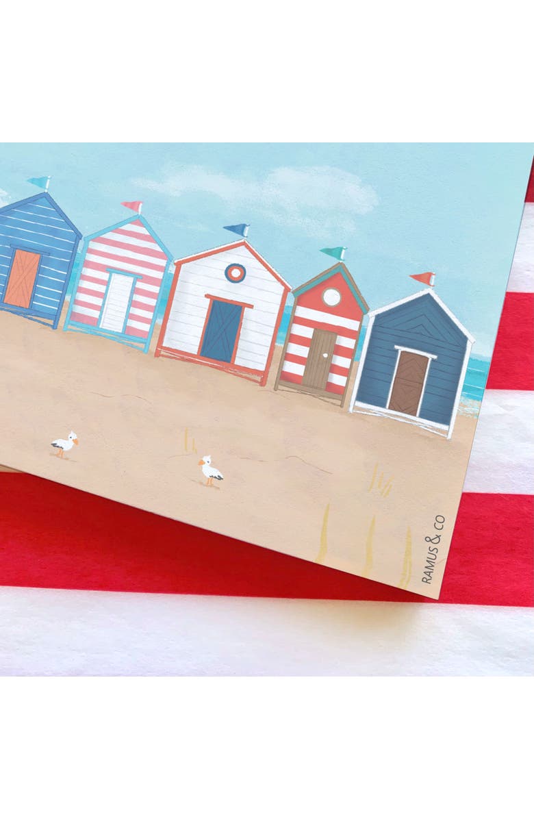 Ramus & Co Beach Huts 6" x 6" Notepad, Alternate, color,
