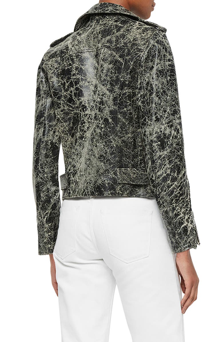AllSaints Balfern Rift Distressed Leather Moto Jacket, Alternate, color,