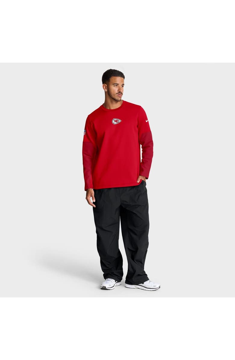 Nike Men's Nike Red Kansas City Chiefs Sideline Coach Therma-FIT Long Sleeve T-Shirt, Alternate, color, Red