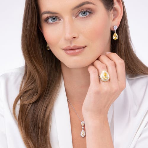 Anna Zuckerman Miranda 5 Carat Canary Drops In Canary Yellow Crystalline