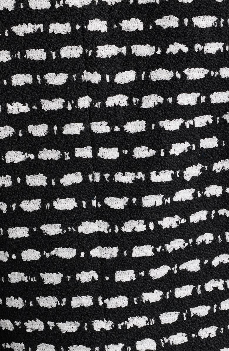 Elie Tahari The Selma Tweed Jacket, Alternate, color, Black And White Tweed