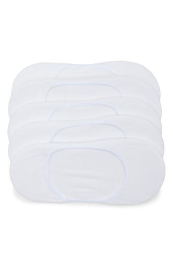 Nordstrom Rack Pillow Sole 5-pack No-show Socks In White