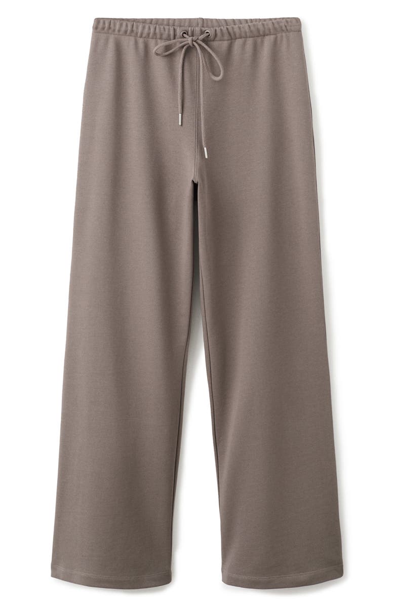 MANGO Drawstring Waist Cotton Sweatpants, Alternate, color, Grey