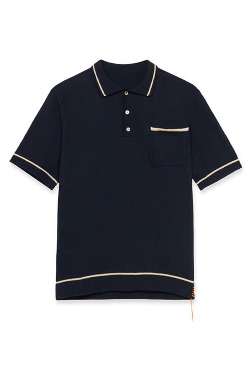 Fortela Herrison Cotton Short Sleeve Polo In Black