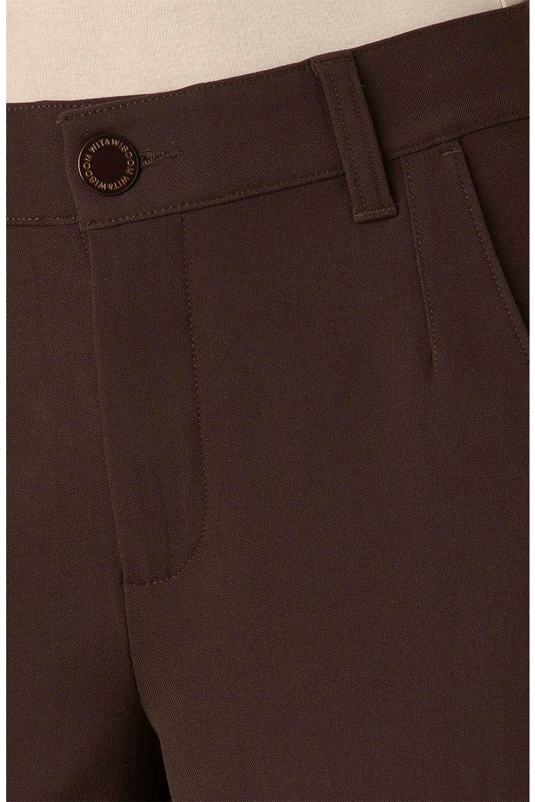 Whitney Skyrise Flat Front Wide Leg Pants, Alternate, color, BROWN