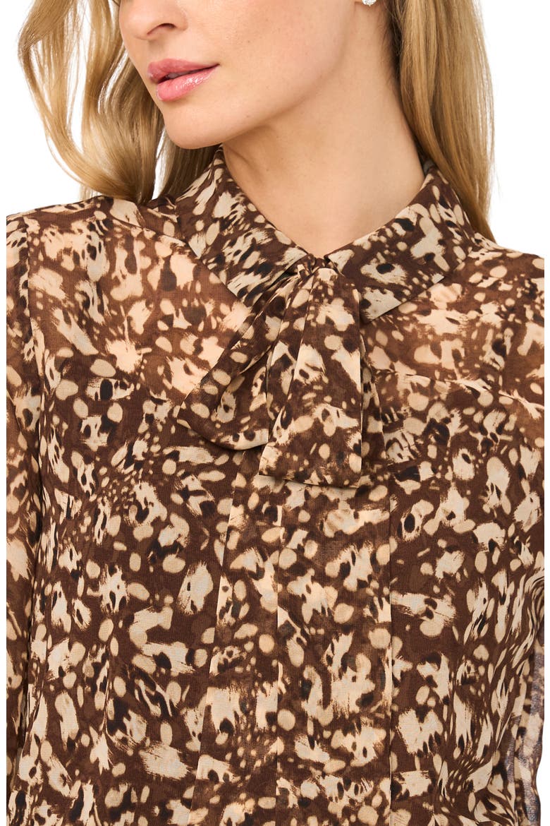 Tie Neck Top, Alternate, color, CHICORY COFFEE
