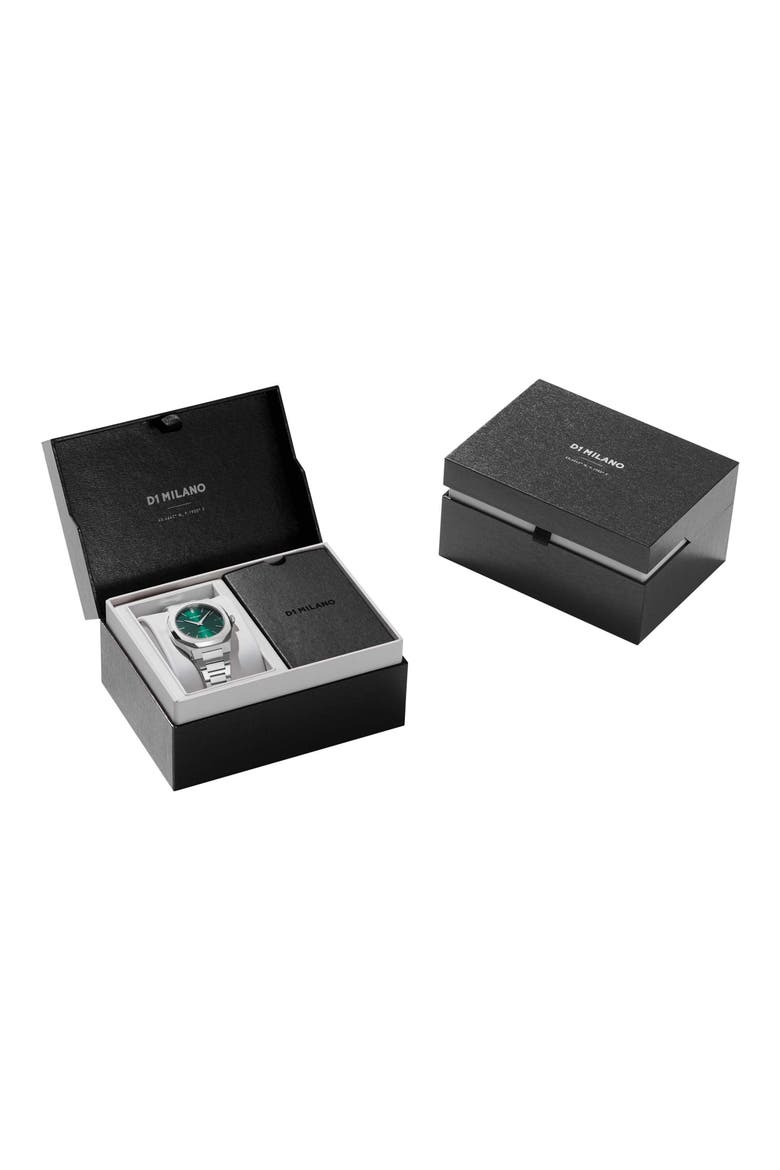 Scarabeo Ultra Thin Bracelet Watch, 40mm, Alternate, color, SILVER/ GREEN