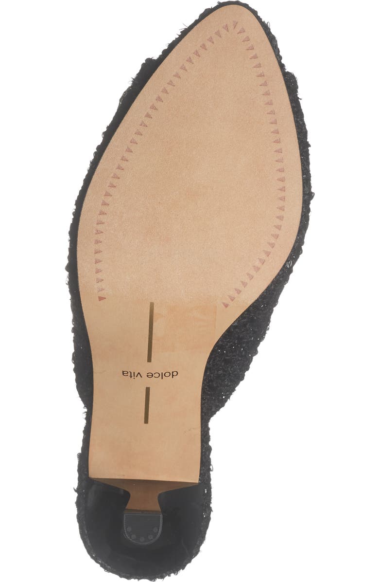 Dolce Vita Cloris Rosette Peep Toe Mule, Alternate, color, Black Sequin