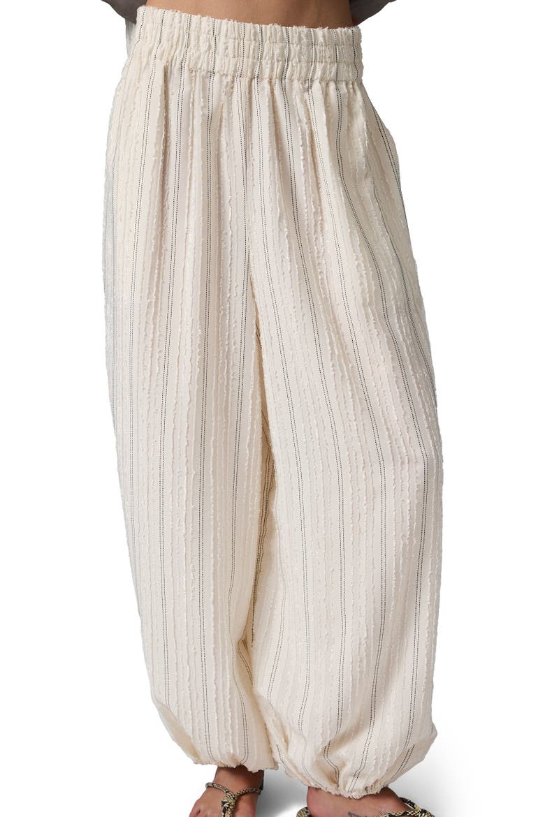 Harsha Raw Stripe Balloon Pants, Main, color, Jet Stream