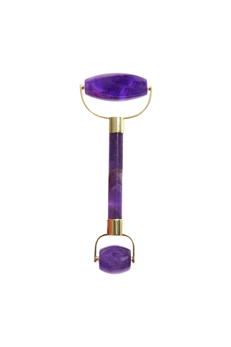 Premium Amethyst Facial Roller, Main, color, Purple