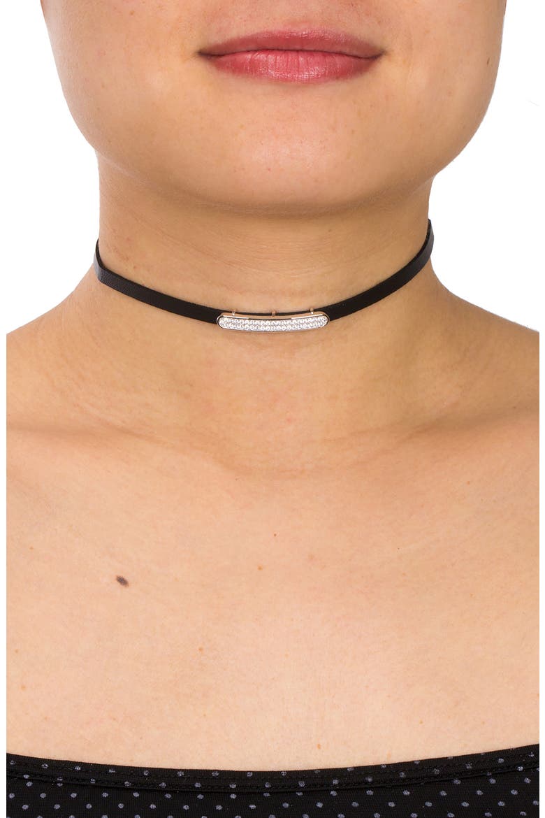 Western Chic Charm Choker Necklace, Alternate, color, BLACK