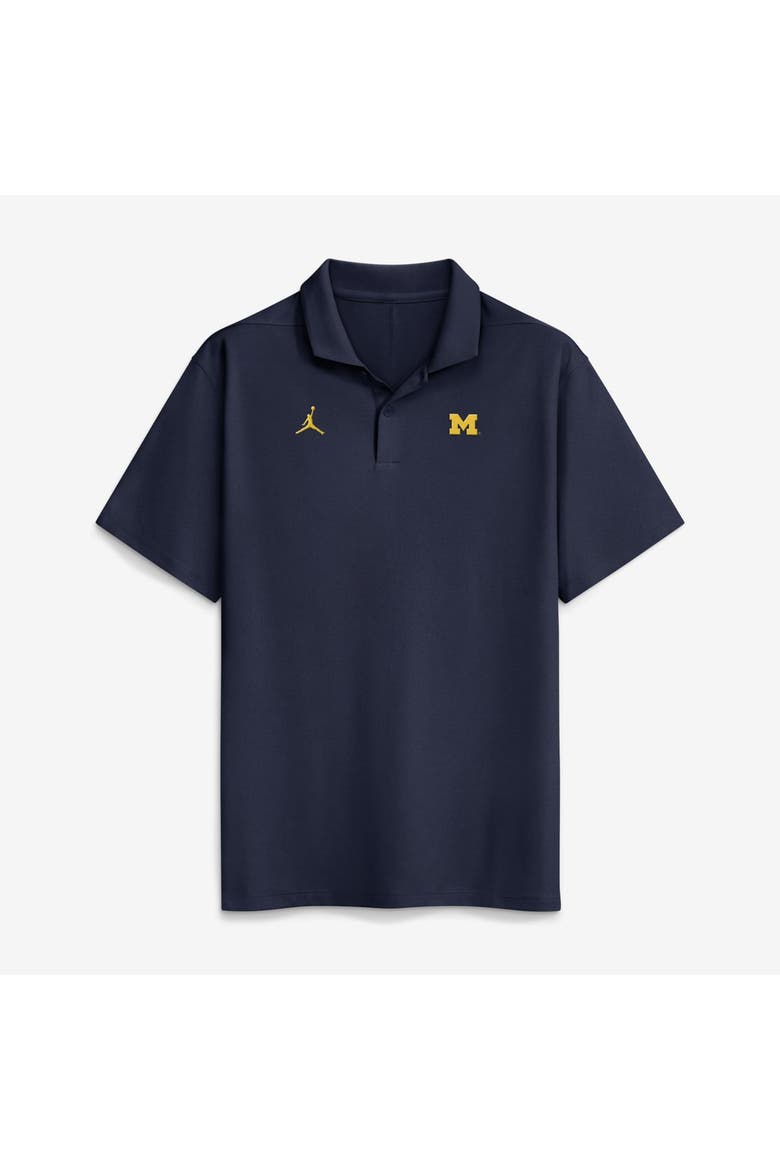 Men's Jordan Brand Navy Michigan Wolverines Primetime Victory Plus Dri-FIT Polo, Main, color, Navy