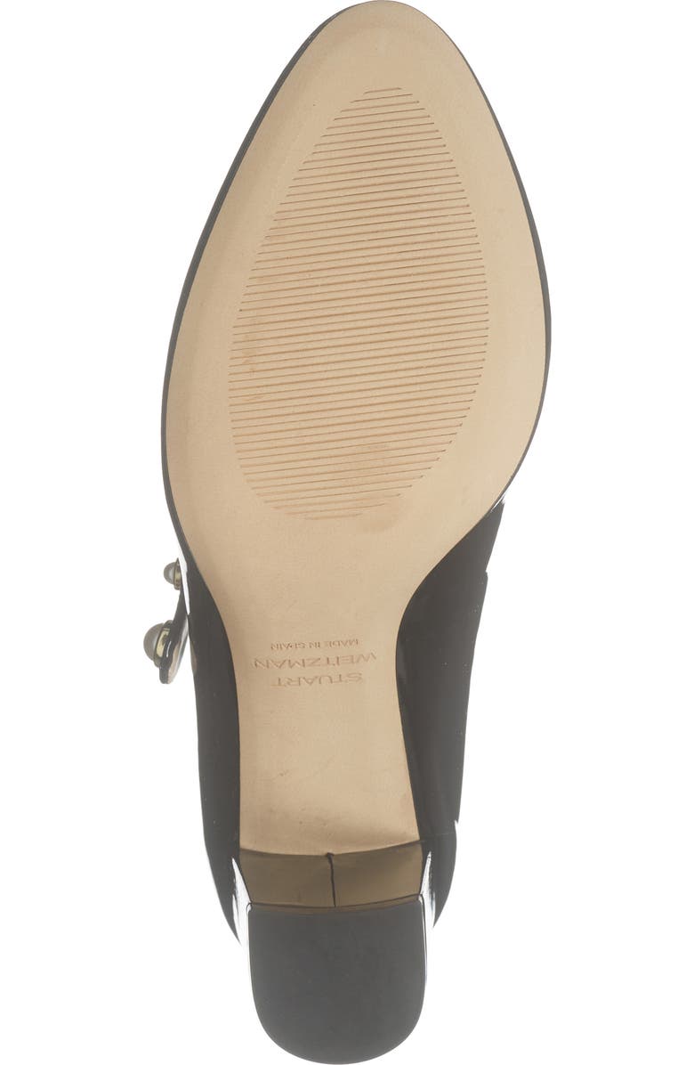 Stuart Weitzman Ari Faux Pearl Mary Jane Pump, Alternate, color, Black