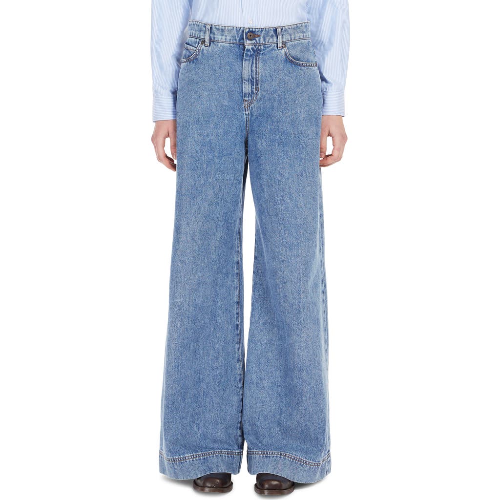 Weekend Max Mara Vega Wide Leg Jeans in Blue